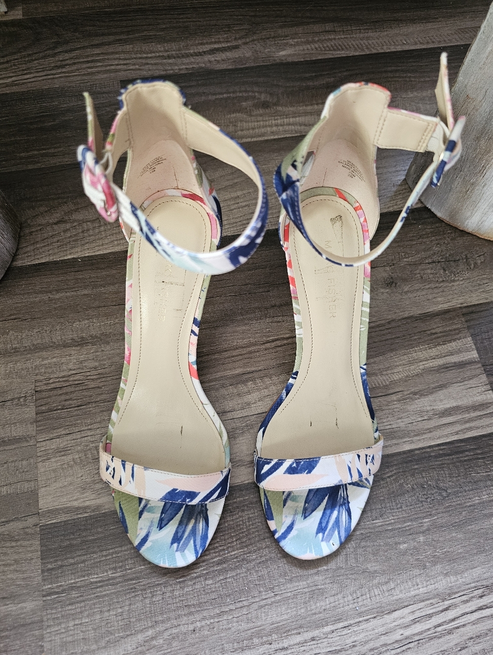 Marc Fisher Multicolor Floral Ankle-Strap Stiletto Sandal - Picture 5 of 15
